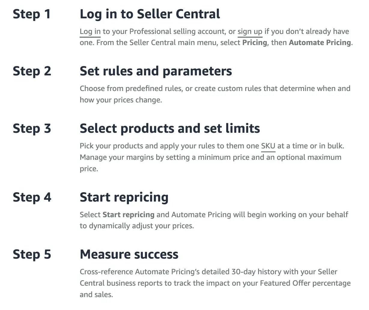 Amazon Automate Pricing