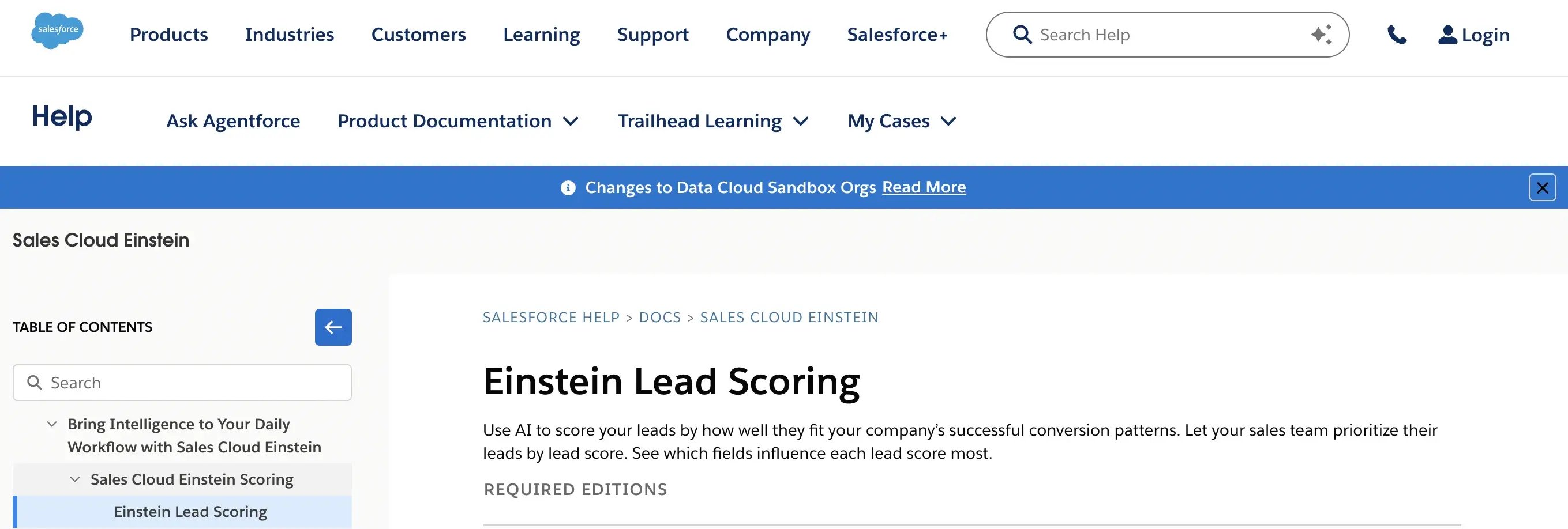 Einstein Lead Scoring