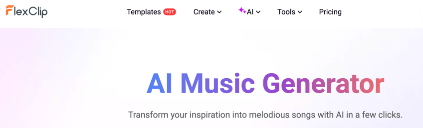 FlexClip Music Generator