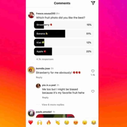 IG polls comments