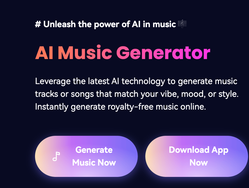 Media io AI music generator