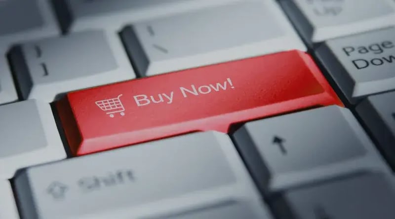 buy now button on a keyboard