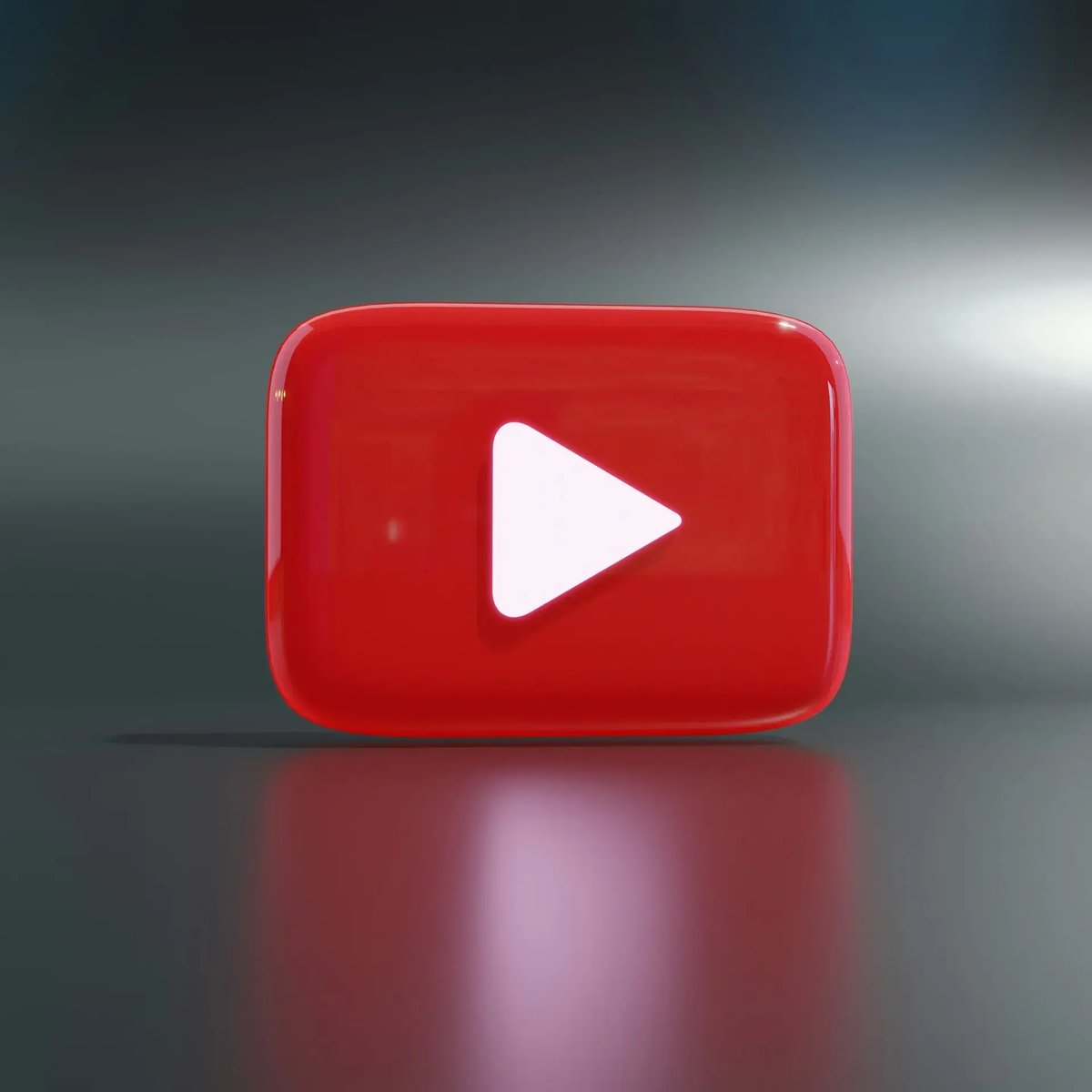 youtube logo in front of a grey background