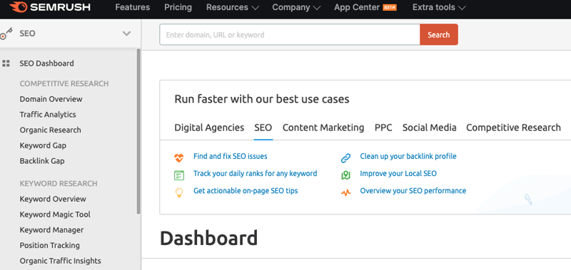 The Top 25 Tools for the Best Competitor Analysis: Semrush