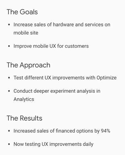 What is Google Optimize? Image via google