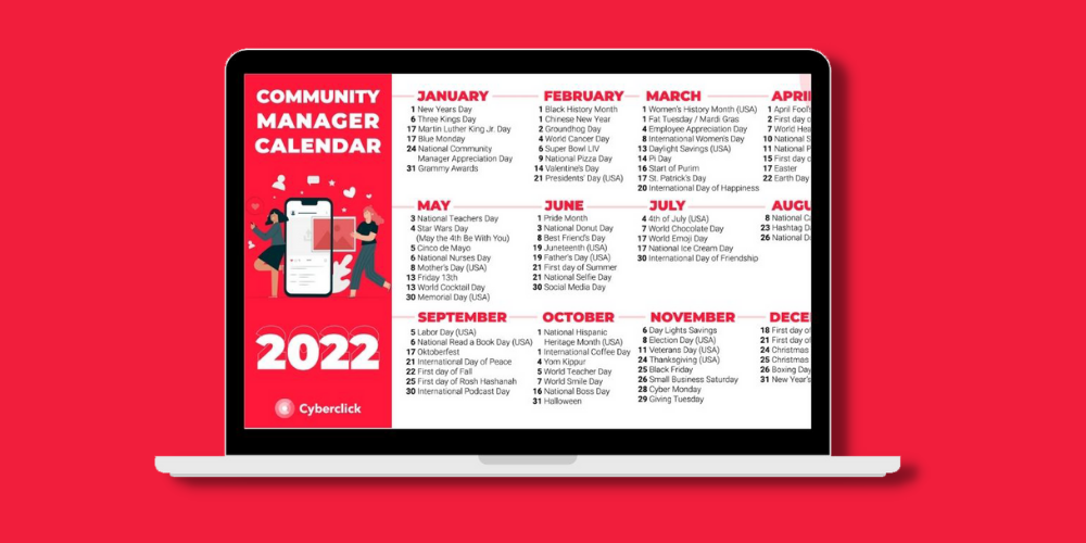 2022 Community Manager Calendar
