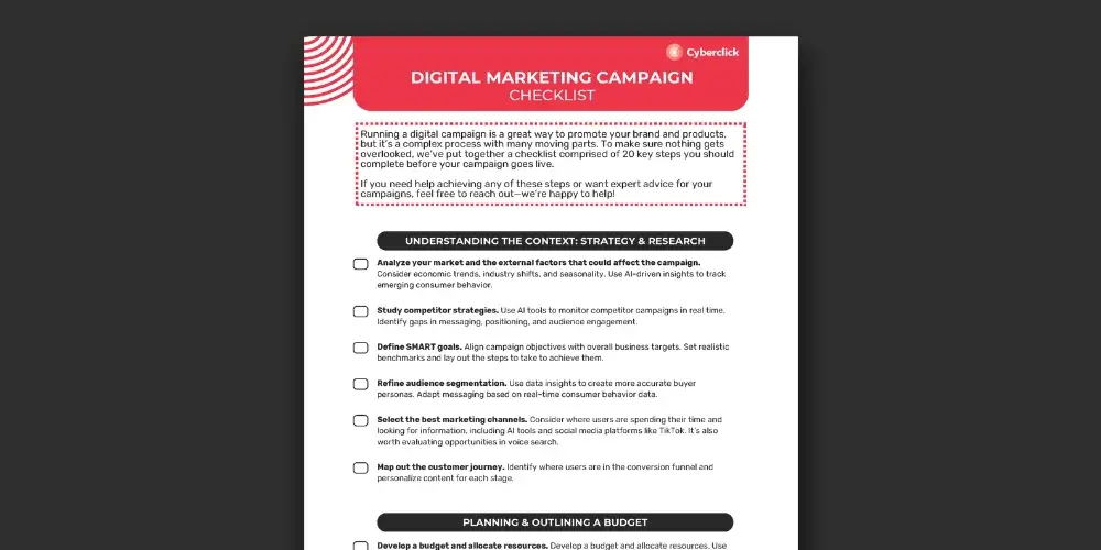 Digital Marketing Checklist
